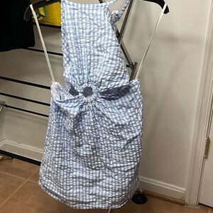 Blue and White Striped Sundress